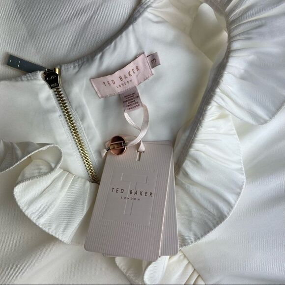 TED BAKER- Qwinn ruffled twill dress - Picture 7 of 12